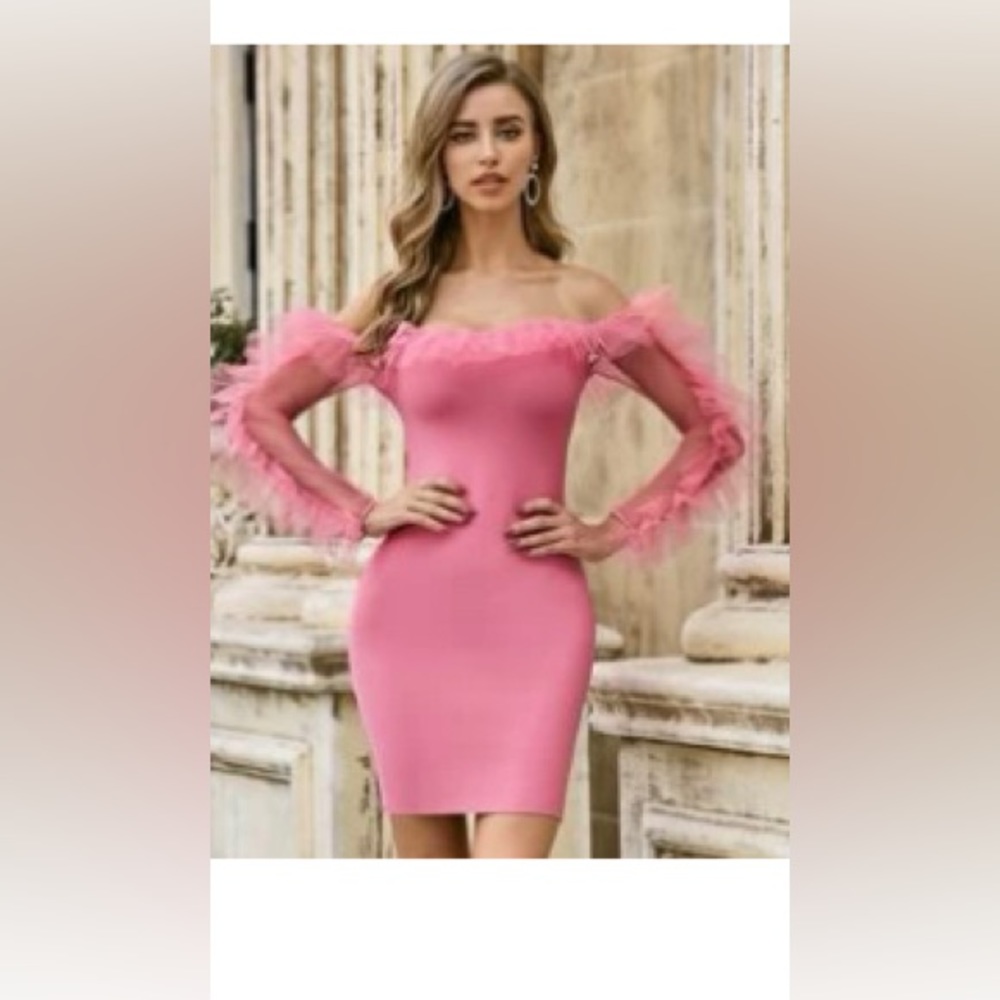Pink bandage dress